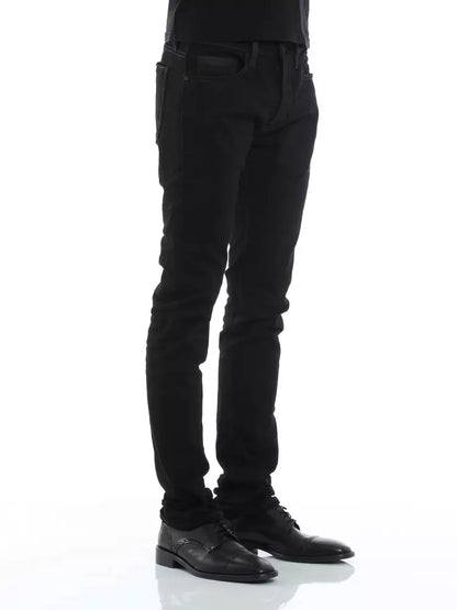 Schwarze Baumwolljeans & Hose