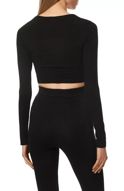 Schwarze Baumwolle Tops & T-Shirt