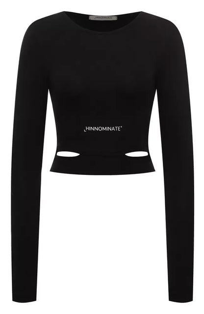 Schwarze Baumwolle Tops & T-Shirt