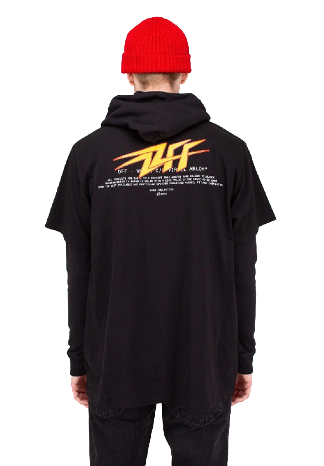 Schwarzer Baumwollpullover