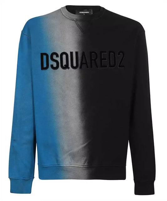 Blauer Baumwollpullover