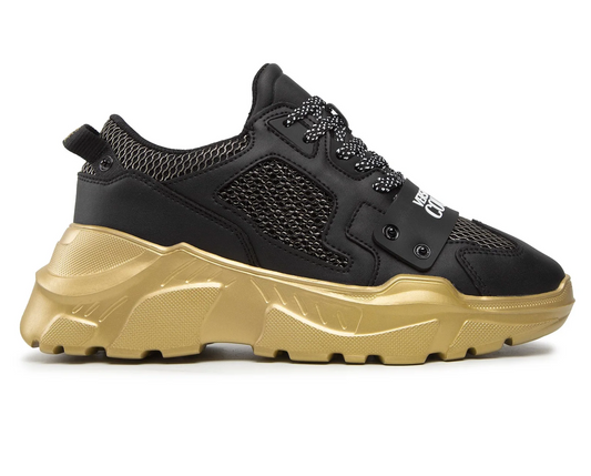 Schwarze Leder-Sneakers