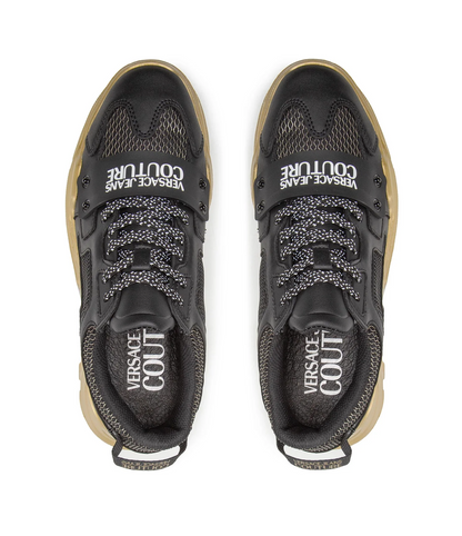 Schwarze Leder-Sneakers