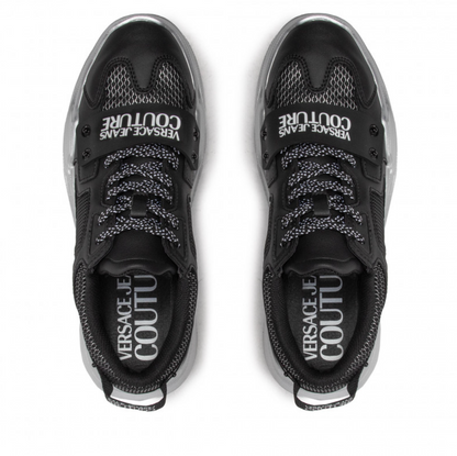 Schwarze Leder-Sneakers