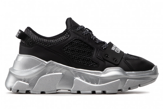 Schwarze Leder-Sneakers