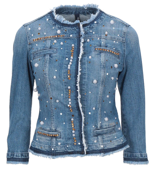 Hellblaue Baumwolle Jacken & Mantel