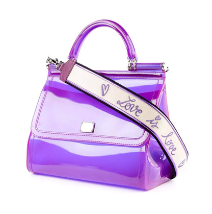 Lila Pvc Umhängetasche