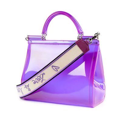 Lila Pvc Umhängetasche