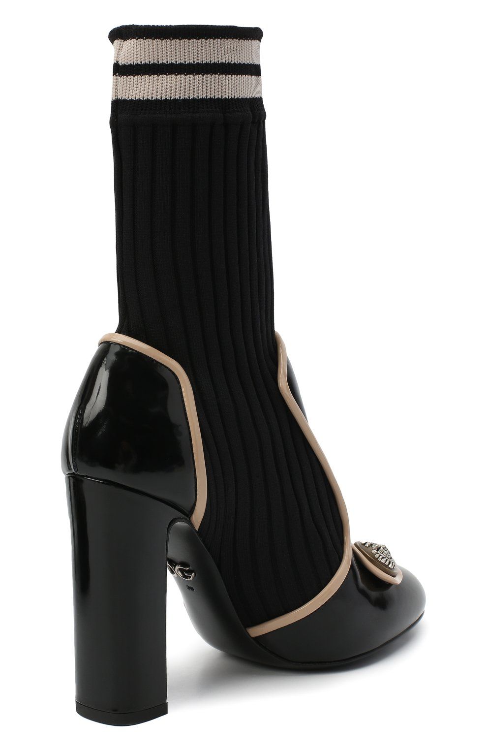Schwarzes Leder Di Kalbsleder Stiefel