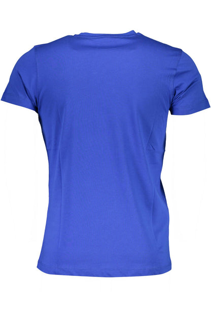 T-Shirt aus blauer Baumwolle