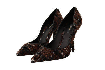 Multicolor Tweed spitze Stiletto Pumps Schuhe