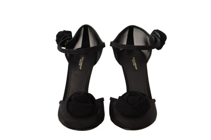 Schwarz Mesh Knöchelriemen High Heels Pumps Schuhe