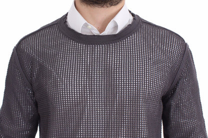 Lila Runway Netz Pullover Netzpullover