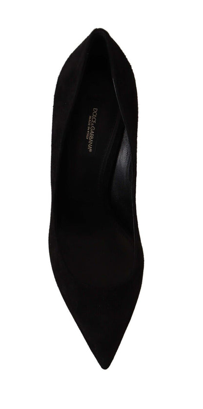Schwarze Wildleder High Heels Pumps Klassische Schuhe