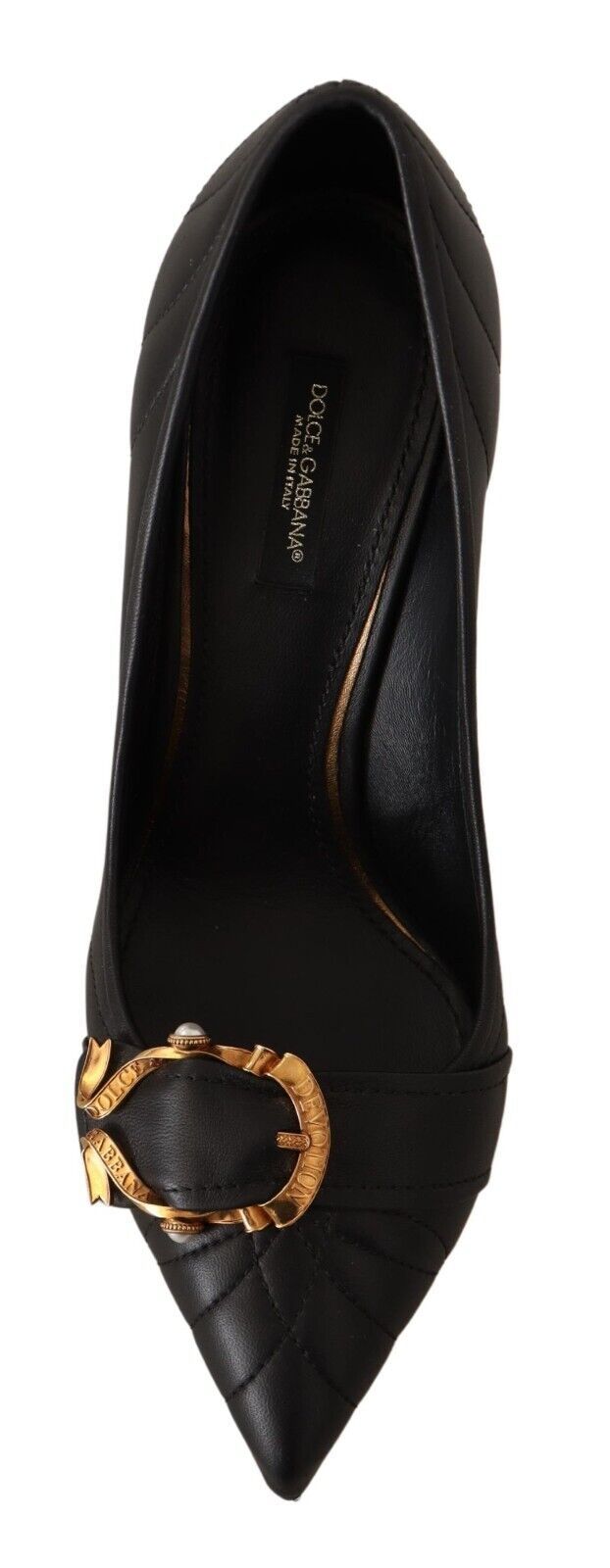 Schwarz Devotion Leder Absatz Pumps Schuhe