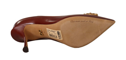 Braun Leder High Heels Pumps Amore Schuhe