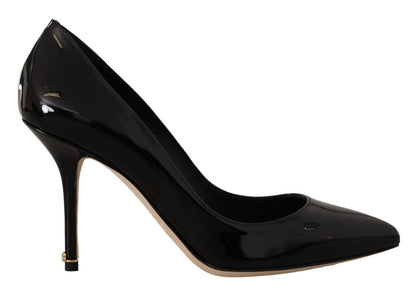 Schwarze Lackleder High Heels Pumps Schuhe