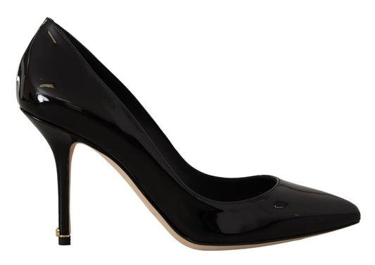 Schwarze Lackleder High Heels Pumps Schuhe
