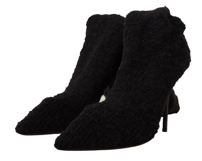 Schwarze Stretch-Socken Kniestrümpfe Schuhe