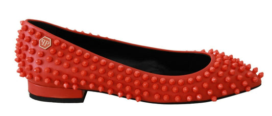 Orange Leder Ballerina WHAT I DO Flats Schuhe