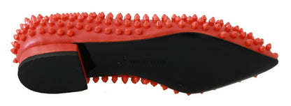 Orange Leder Ballerina WHAT I DO Flats Schuhe