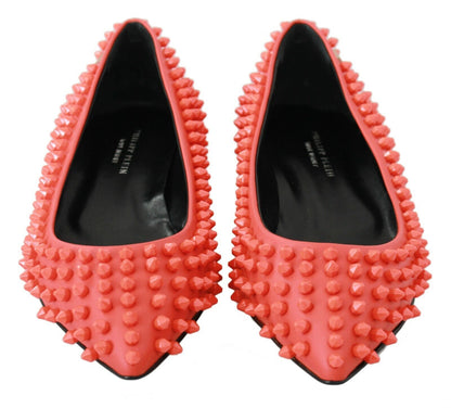 Orange Leder Ballerina WHAT I DO Flats Schuhe
