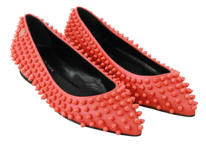 Orange Leder Ballerina WHAT I DO Flats Schuhe
