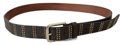 Schwarzes Leder Logo Design Cintura Schnalle Mode Taille Gürtel