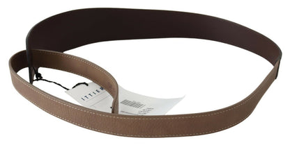 Brauner Logo-Taillengürtel aus echtem Leder