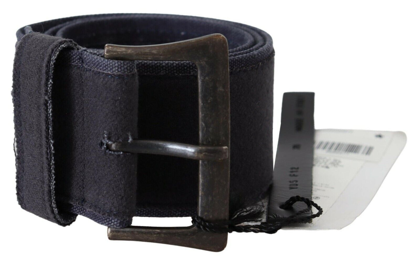 Schwarz Marineblau Breiter Quadratischer Rustikaler Schnallengürtel