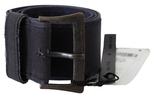 Schwarz Marineblau Breiter Quadratischer Rustikaler Schnallengürtel