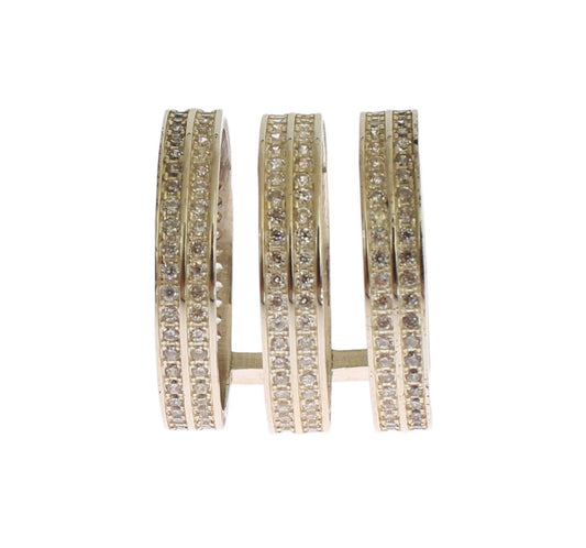 Authentic Womens Clear CZ 925 Sterling Silber Ring