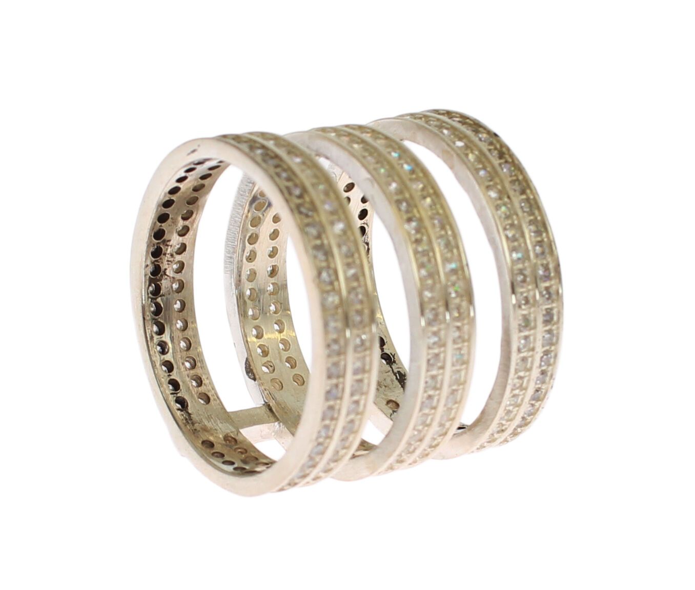 Authentic Womens Clear CZ 925 Sterling Silber Ring
