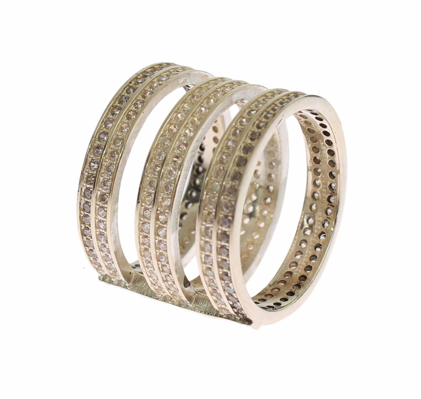 Authentic Womens Clear CZ 925 Sterling Silber Ring