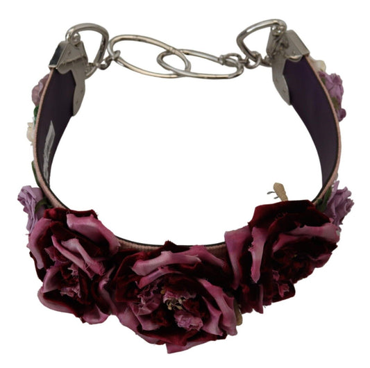 Multicolor Blumenapplikationen Metall-Schulterriemen