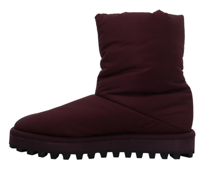Bordeaux Nylonstiefel Gepolsterte Halbschuhe