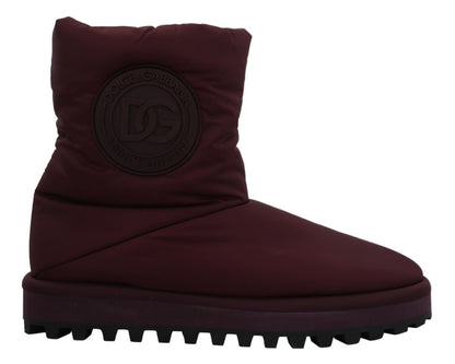 Bordeaux Nylonstiefel Gepolsterte Halbschuhe
