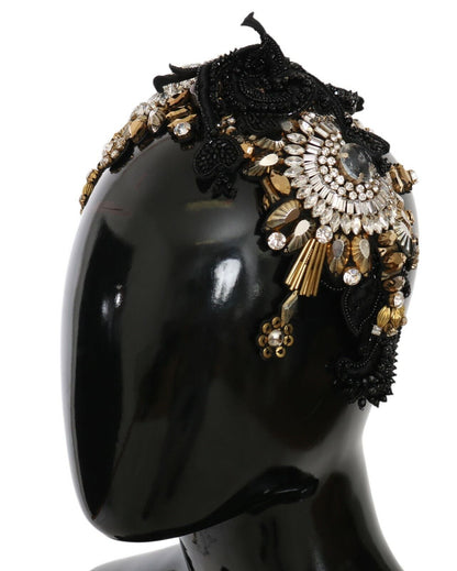 Weißgoldenes kristallbesetztes Diadem-Stirnband