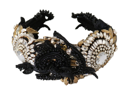 Weißgoldenes kristallbesetztes Diadem-Stirnband