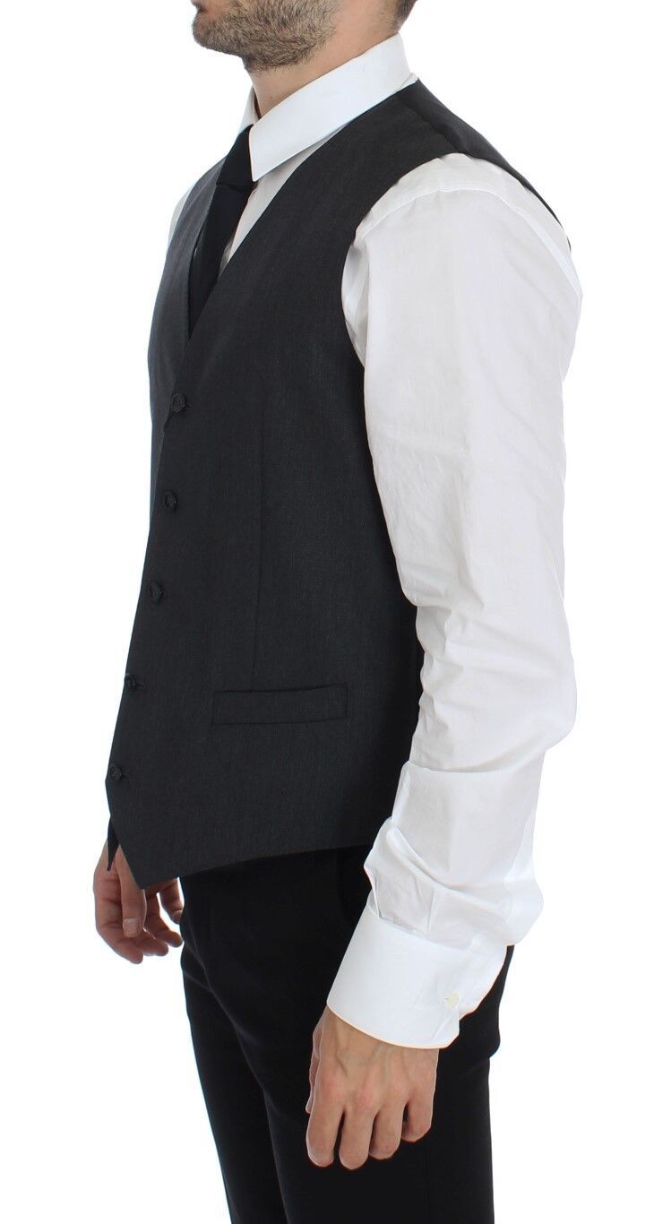 Graue Wolle Formal Dress Vest Gilet Weste