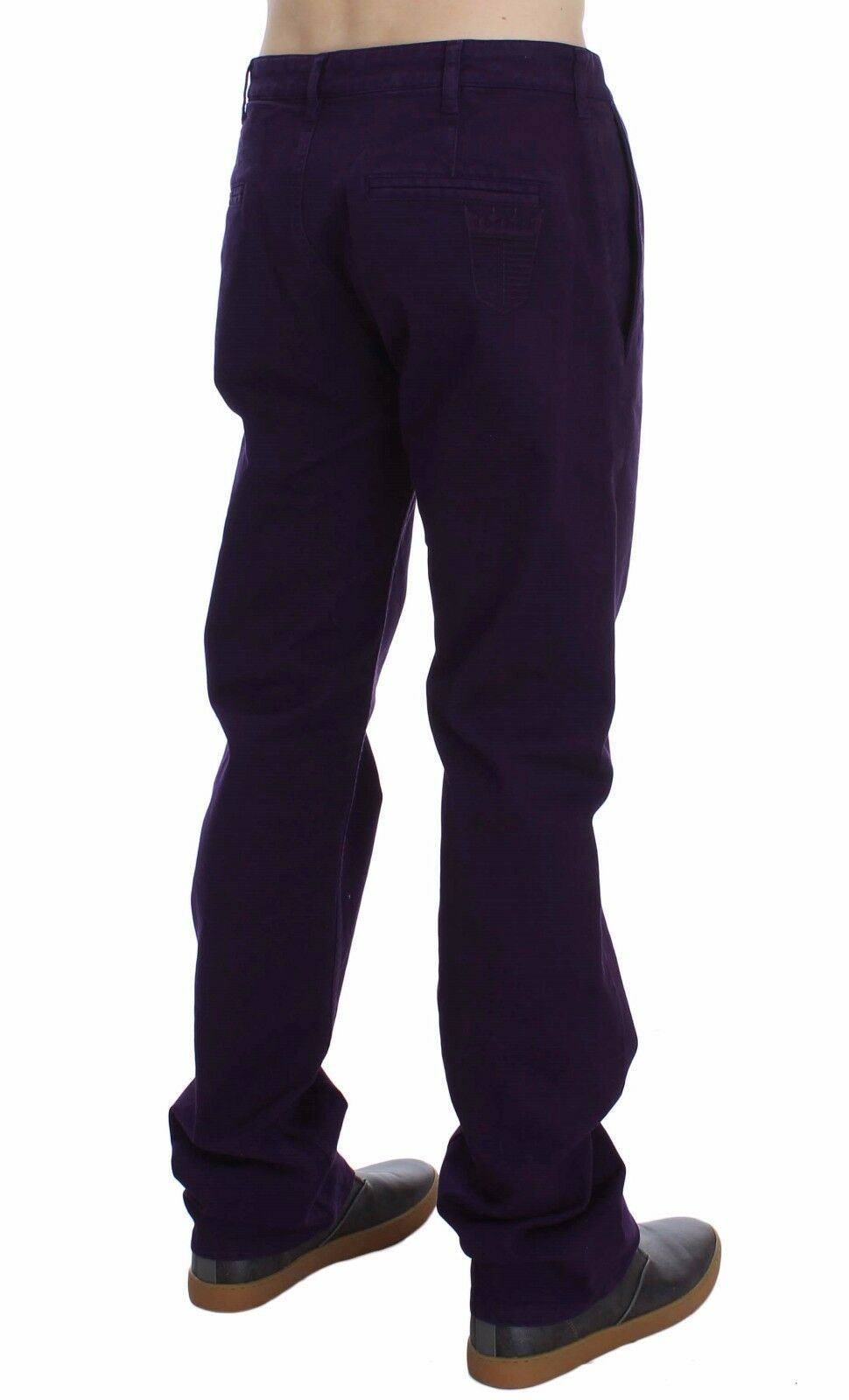 Lila Baumwolle Stretch Lila Fit Hose
