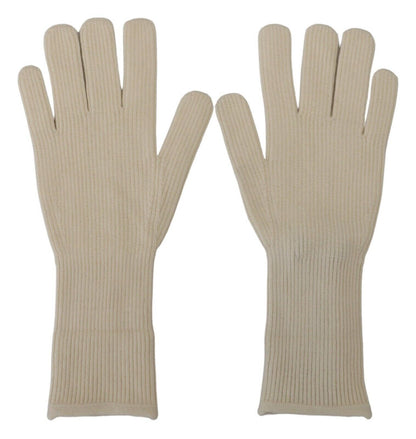 Weiße Kaschmir Strickhandschuhe Mitten Herrenhandschuhe