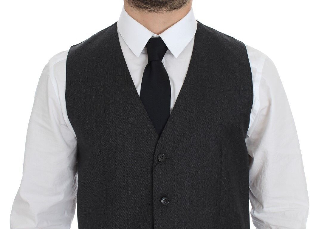 Graue Wolle Formal Dress Vest Gilet Weste