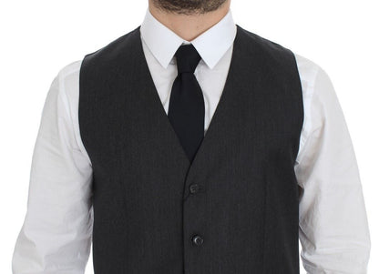 Graue Wolle Formal Dress Vest Gilet Weste