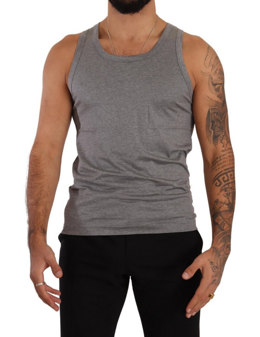 Graues ärmelloses Baumwoll-Tank-Top T-Shirt Unterwäsche