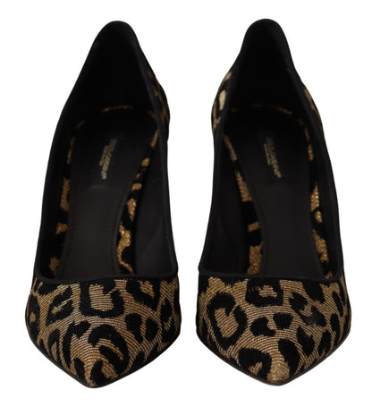 Braun Leopard Stiletto High Heels Pumps Schuhe