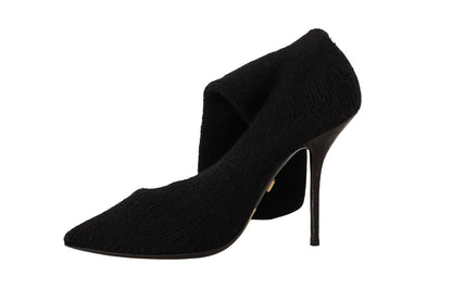 Schwarze Stretch-Socken Kniestrümpfe Schuhe