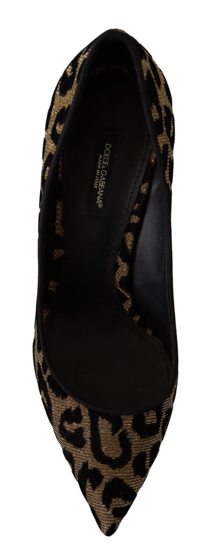 Braun Leopard Stiletto High Heels Pumps Schuhe