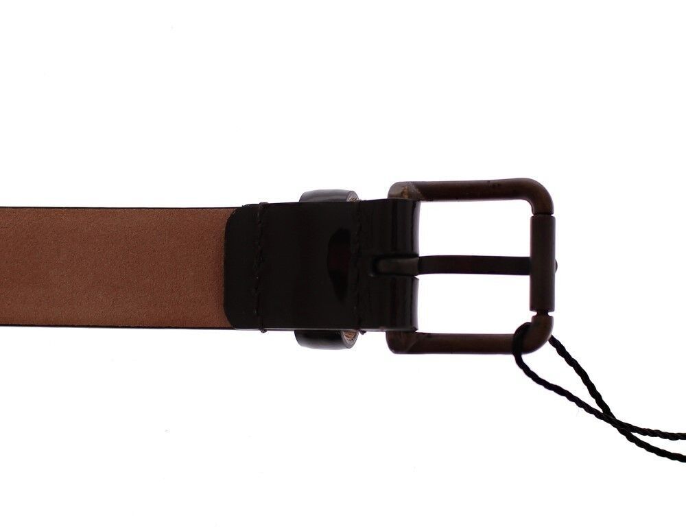 Brauner Ledergürtel mit Logo Cintura Gürtel
