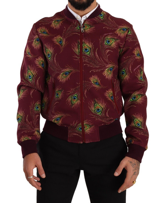 Rote Peacock Polyester Stretch Full Zip Jacke
